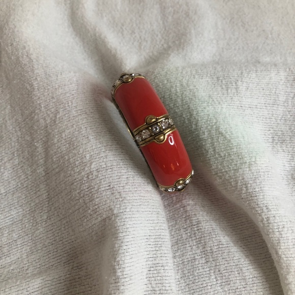 JCrew Cabochon Stretch Bracelet Vibrant Flame Color - Picture 2 of 4